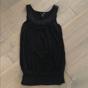 H&M black tank quilted racer back detail small